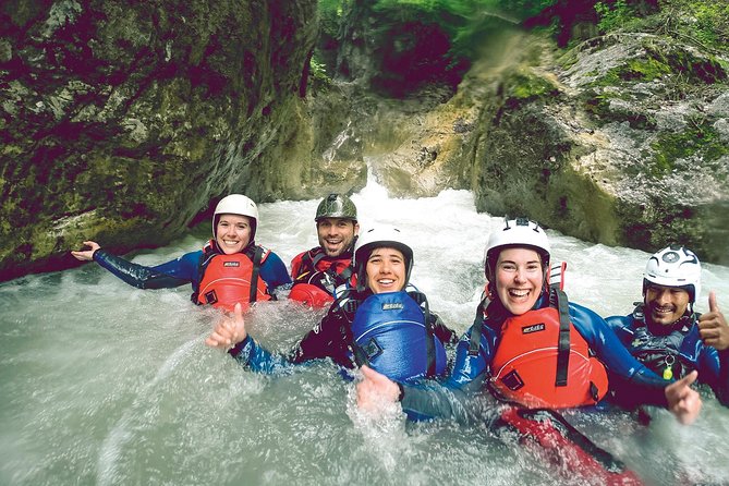 Canyoning Interlaken with OUTDOOR - Equipment, showers, and the finish at the base