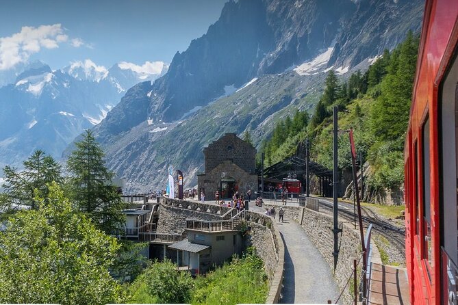 Geneva Day Trip to Mont Blanc glacier and 3860m Top - Riding the Red Montenvers Train to Mer de Glace