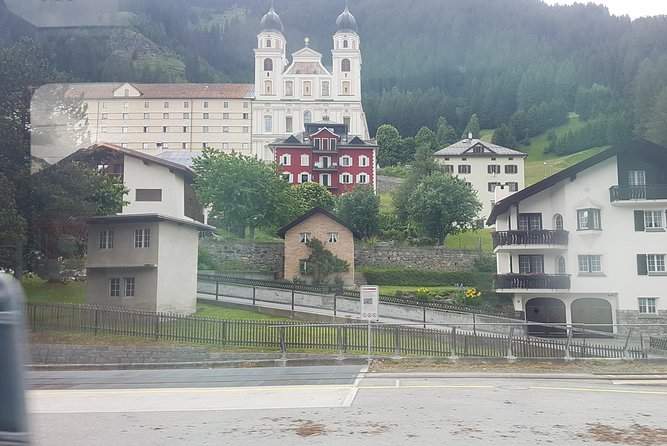 Glacier Express Panoramic Train Round Trip in one Day Private Tour from Basel - Andermatt is a quick photo stop