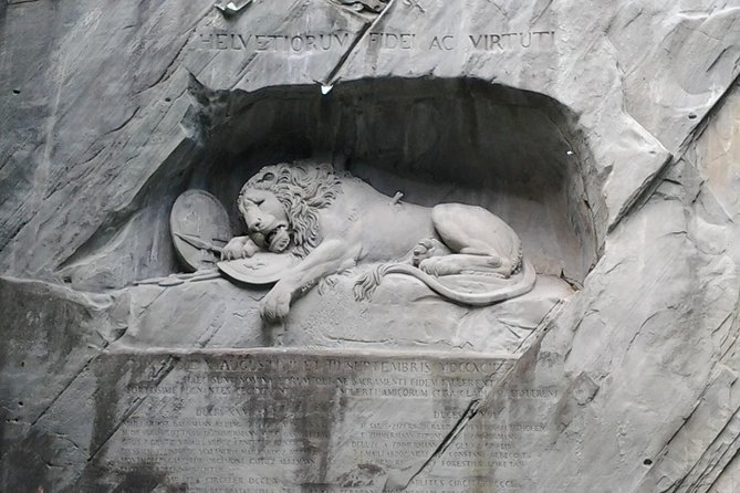 Lucerne small group walking tour and Lake Cruise from Basel - The Lion Monument, with one important caveat