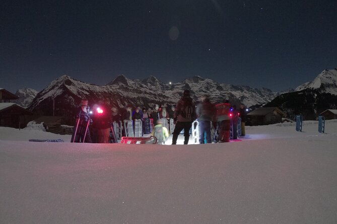 Night Sledding from Interlaken - The roughly one-hour descent through snow