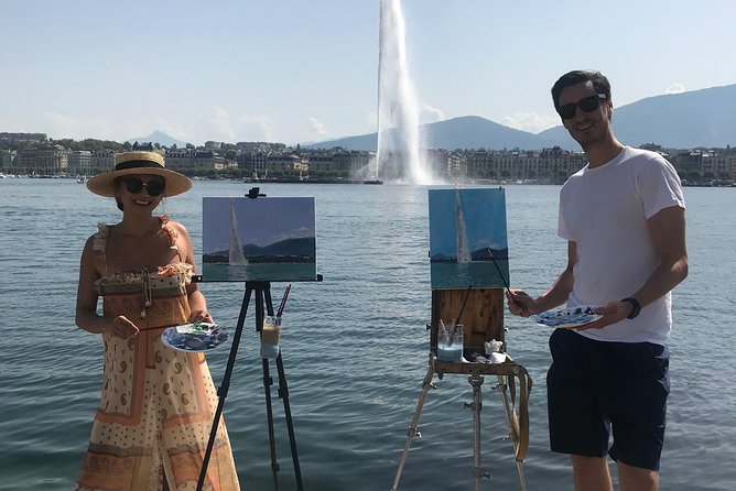 Painting Master Class by the Geneva Lake - Stop 1: Painting the Jet d’Eau