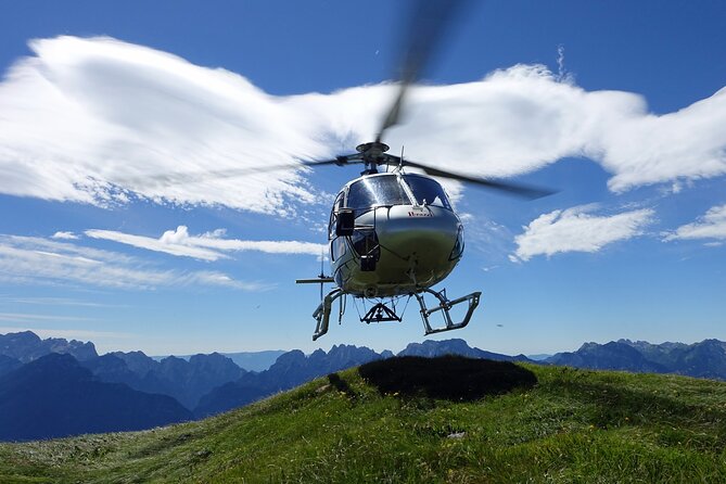 Private helicopter flight to Stockhorn mountain, with view to the Swiss Alps - Emmental, Belp Mountain, and Swiss farm country