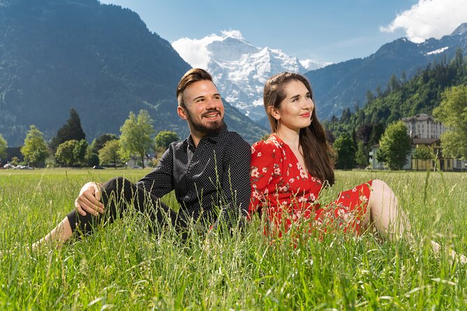 Private Photoshoot in Interlaken and Lake Thun - Hohematte Park brings the classic Interlaken view