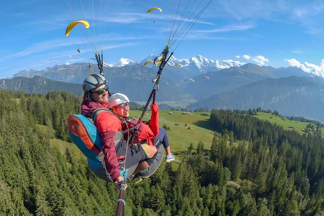 Tandem Paragliding Experience from Interlaken - The short walk and safety briefing