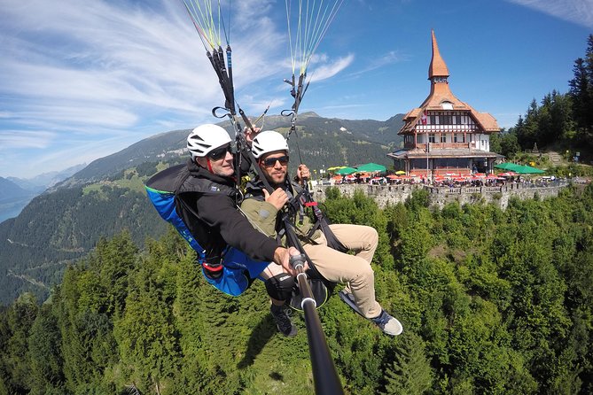 Tandem Paragliding Experience from Interlaken - The landing at Hohematte Park