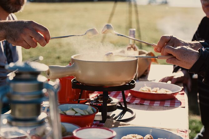 The best Sunset hike with Cheese Fondue - Swiss fondue served outdoors