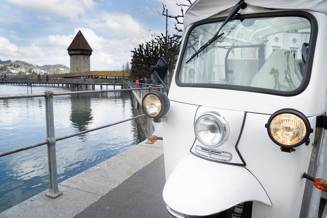 The heart of Lucerne with the Etuktuk - Chapel Bridge is the quick visual highlight
