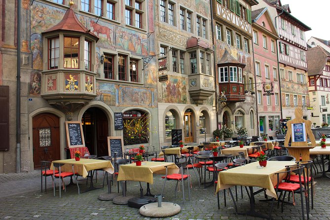 Trip to 4 Countries: Liechtenstein, Austria, Germany, Switzerland - Stein am Rhein: painted façades and seasonal charm