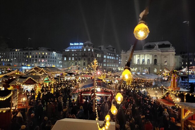 Zurich Christmas Market Tour - Grossmunster, a market, and the fondue chalet